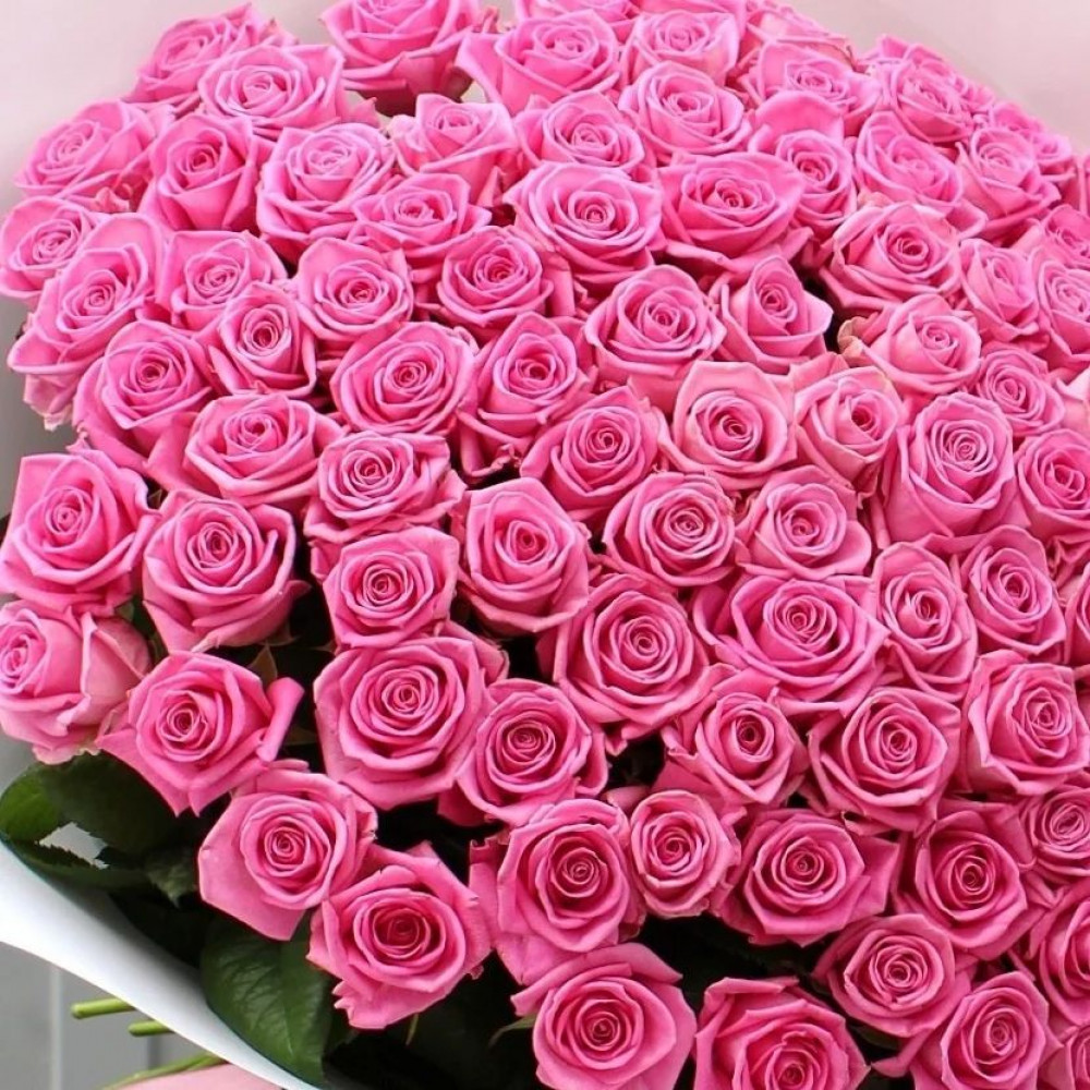 Букет цветов «101 розовая роза» - фото 2