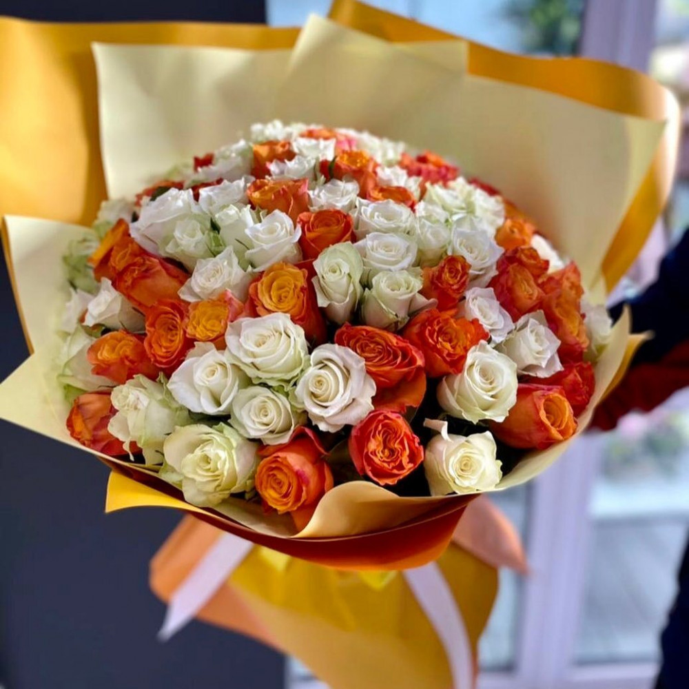 Букет цветов «101 роза микс»
