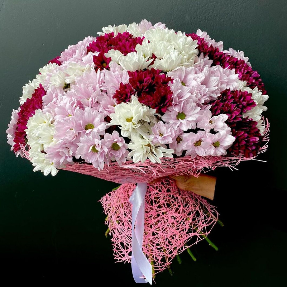 Букет цветов «35 хризантем»