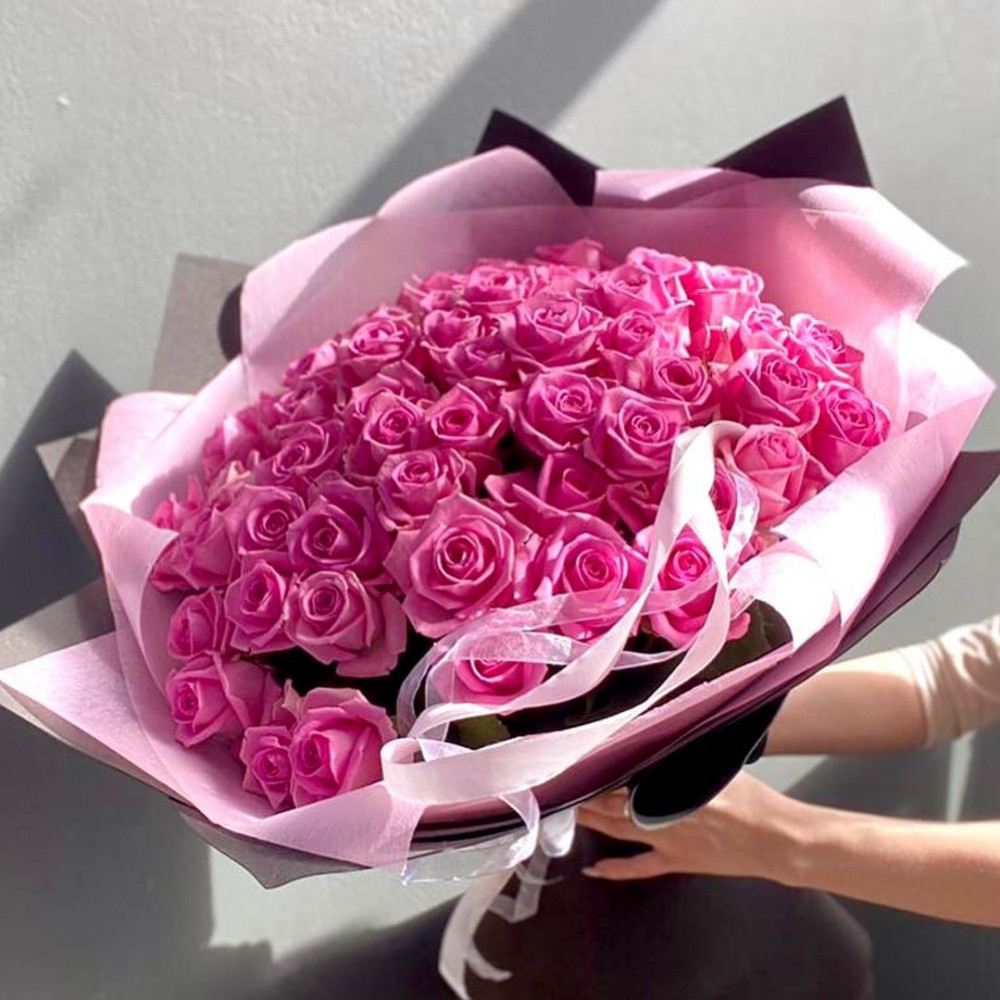Букет цветов «51 розовая роза» - фото 2