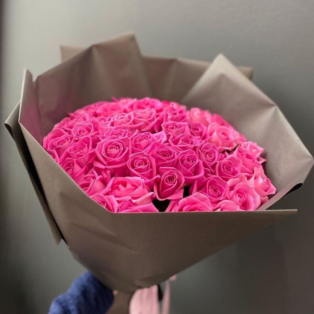 Букет цветов «Букет из 51 розовой кенийской розы»