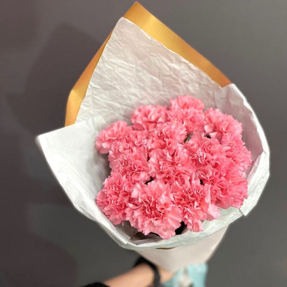 Букет цветов «Букет из розовых гвоздик»