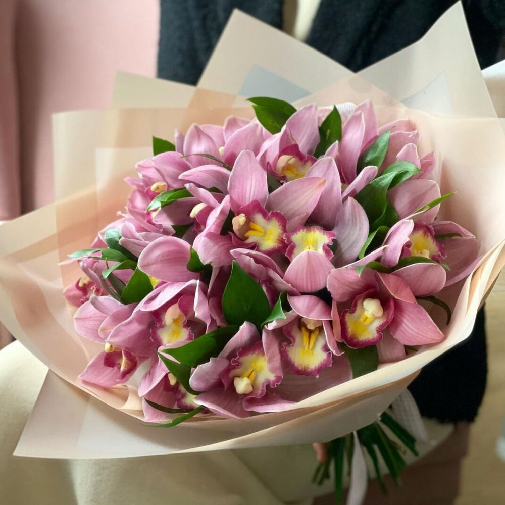 Букет цветов «Букет с розовой орхидеей»