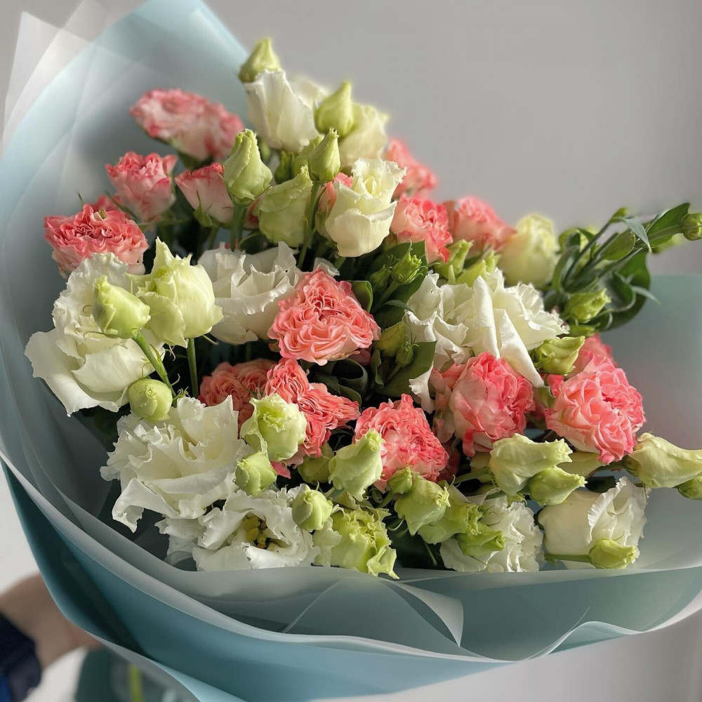 Букет цветов «Нежные пионовидные розы» - фото 3