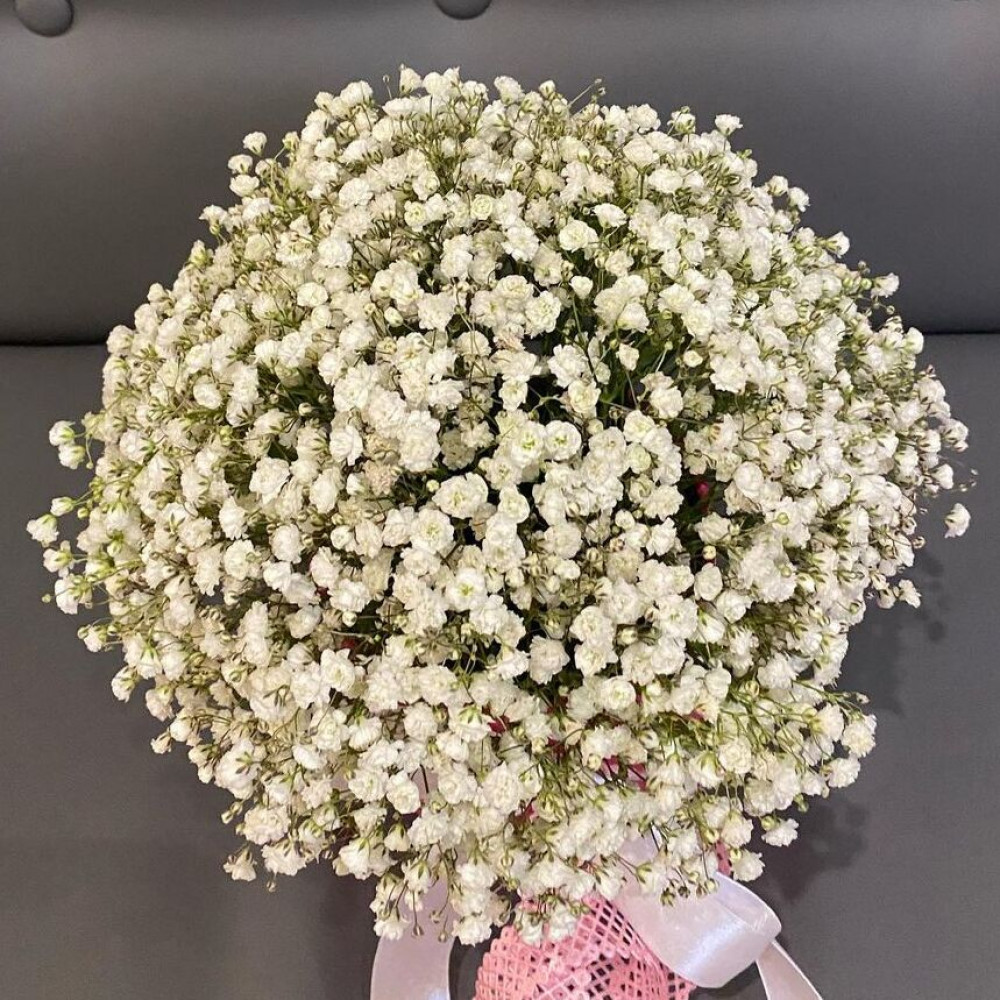 Букет цветов «Белая гипсофила в коробке» - фото 2